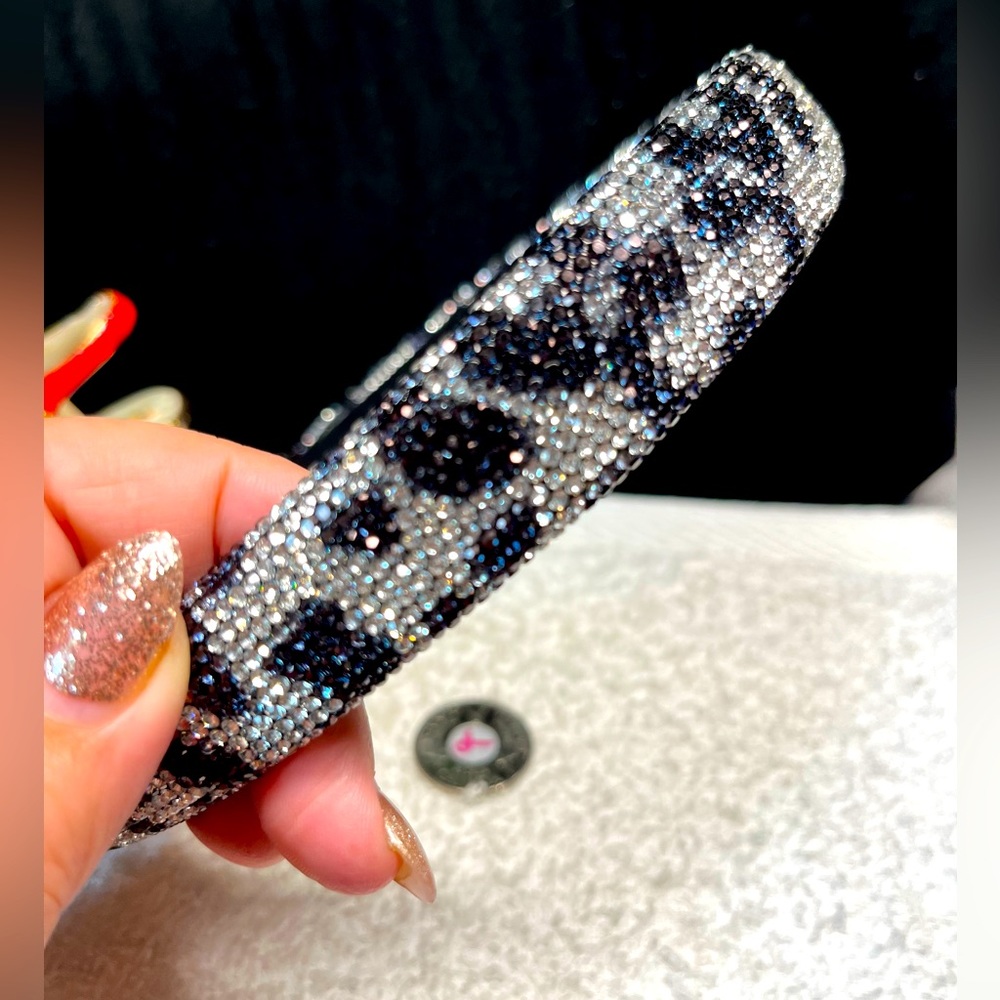 Leopard Rhinestone Beaded and crystal headband -very pretty standard size